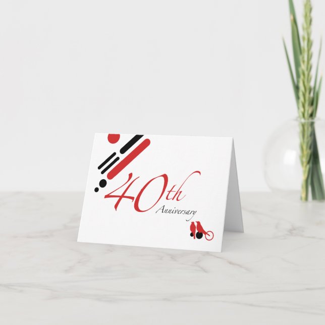 Cartão 40º Aniversário (mod birds) (Frente)