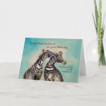 Cartão 4089 Husband Birthday Zebras<br><div class="desc">This is a beautiful card with zebras,  that show your husband how much you appreciate and love him. Fully Customizable</div>