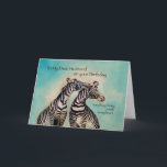 Cartão 4089 Husband Birthday Zebras<br><div class="desc">This is a beautiful card with zebras, that show your husband how much you appreciate and love him. Fully Customizable</div>