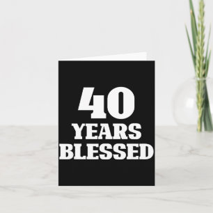 Cartão 40 Anos Abençoados Aniversário de 40 anos Religios