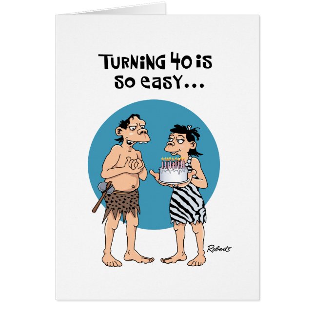 Cartão 40 anos é tão fácil (Frente)