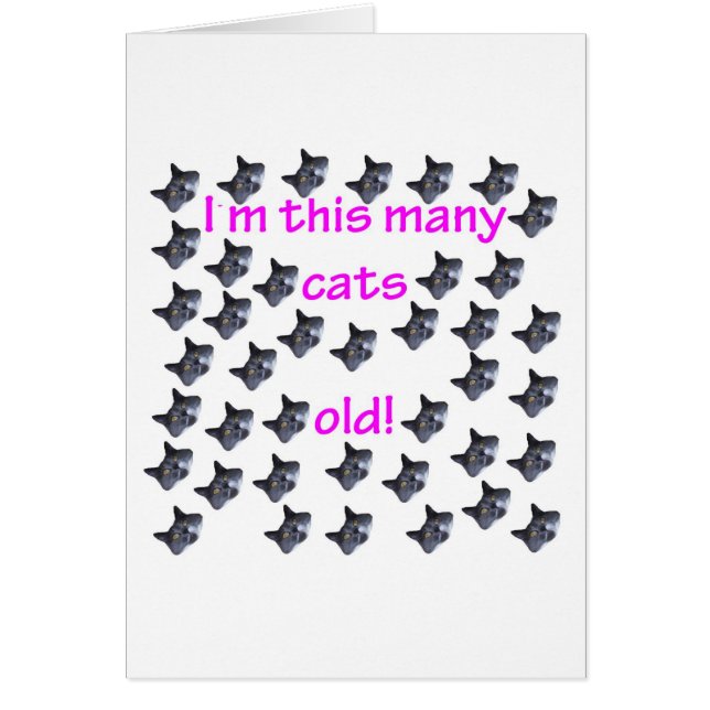 Cartão 40 cabeças do gato velhas (Frente)