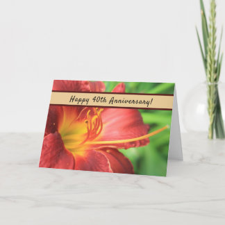 Cartão 40th Anniversary Celebration Card