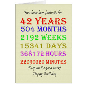 Cartão 42º aniversário