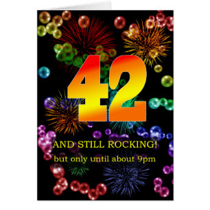 Cartão 42º Aniversário Ainda Fogando