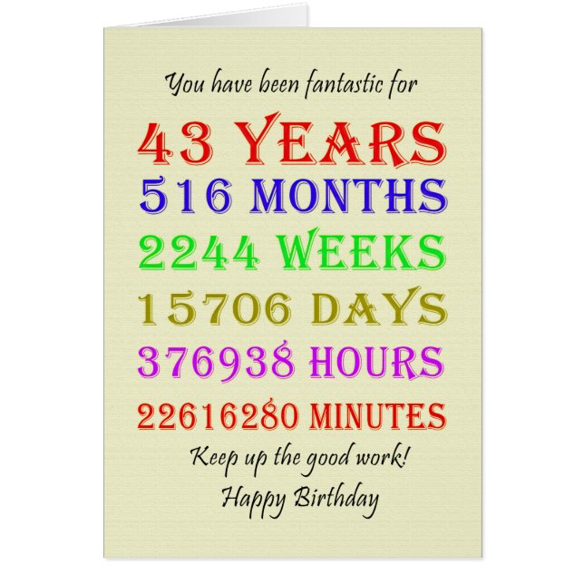 Cartão 43º Aniversário - Marcos (Frente)