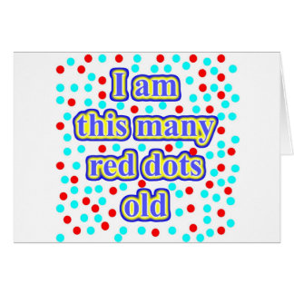 Cartão 43 pontos vermelhos velhos