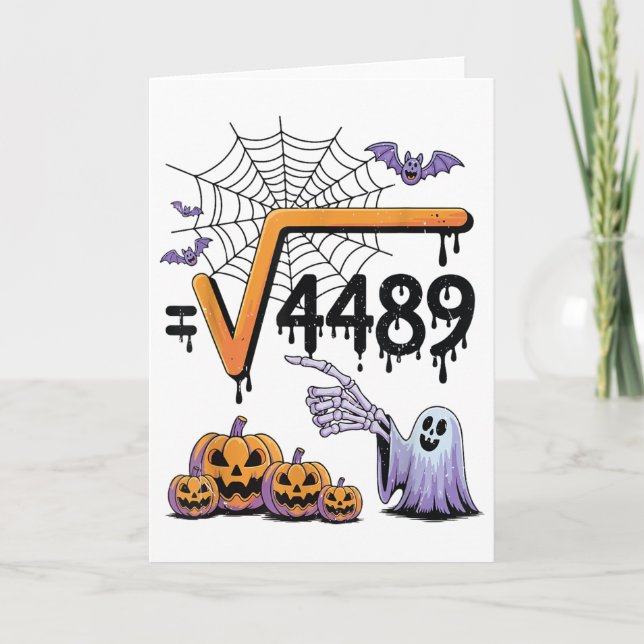Cartão 4489 Raiz Quadrada 67 Fantasia de Halloween para P (Frente)