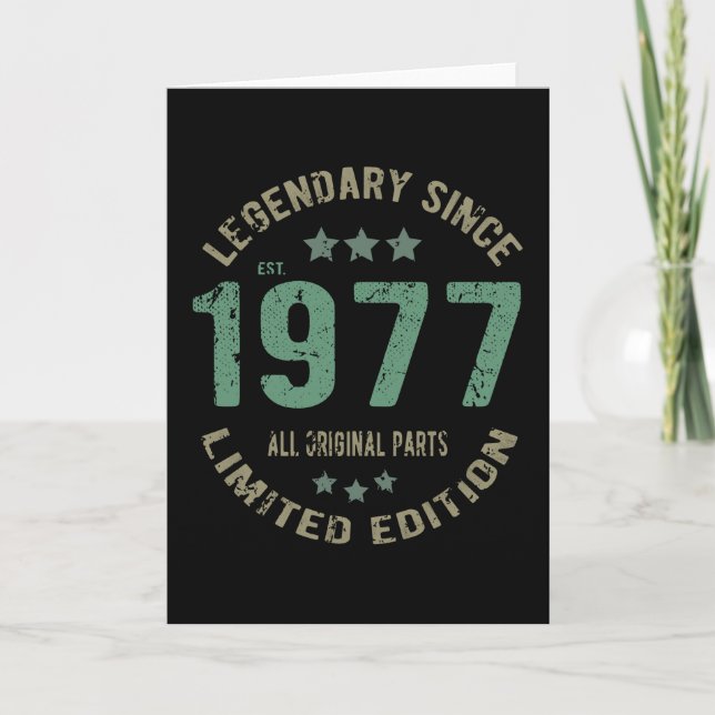 Cartão 44 de Aniversário da Legenda de 44 Anos (Frente)