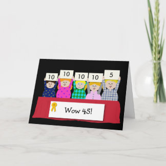 Cartão 45º aniversário personalizável