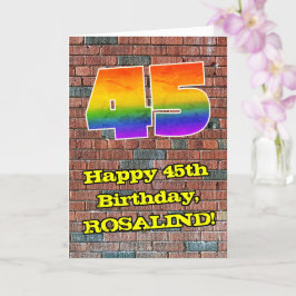 Cartão 45.º aniversário: Arco-Íris 45 inspirado em Grafit