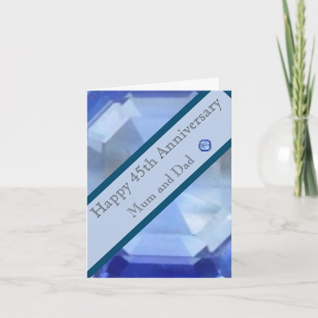 Cartão 45.º aniversário de casamento (Frente)