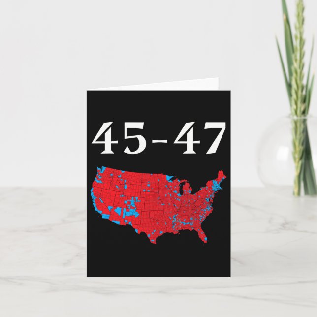 Cartão 45 47 Mapa Eleitoral de Trump 2024 (Frente)