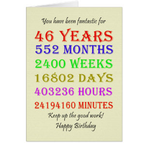 Cartão 46º aniversário - Marcos