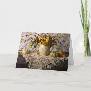 Cartão 4697 Autumn Still Life Quilts Birthday Card