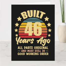 Cartão 46 Years Ago All Parts Original 46th Birthday