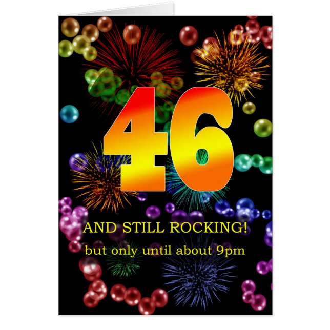Cartão 46th Birthday Still Rocking (Frente)