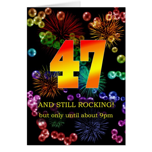 Cartão 47.º Aniversário Ainda Fogando (Frente)
