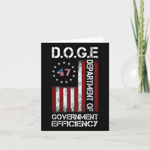 Cartão 47 D.o.g. e. Doge Departamento de Eficiência do Go