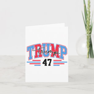 Cartão 47 Donald Trump 2024 Bandeira Americana Eleições 2