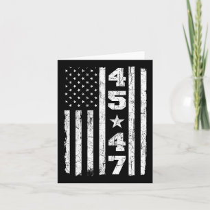 Cartão 47 Trump Vintage Estados Unidos Flag 2024 Presiden