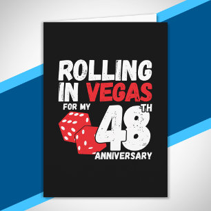 Cartão 48º Aniversário Casados 48 Anos Viagem Las Vegas