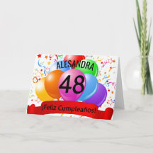 48º Feliz Aniversário Espanhol de Aniversário