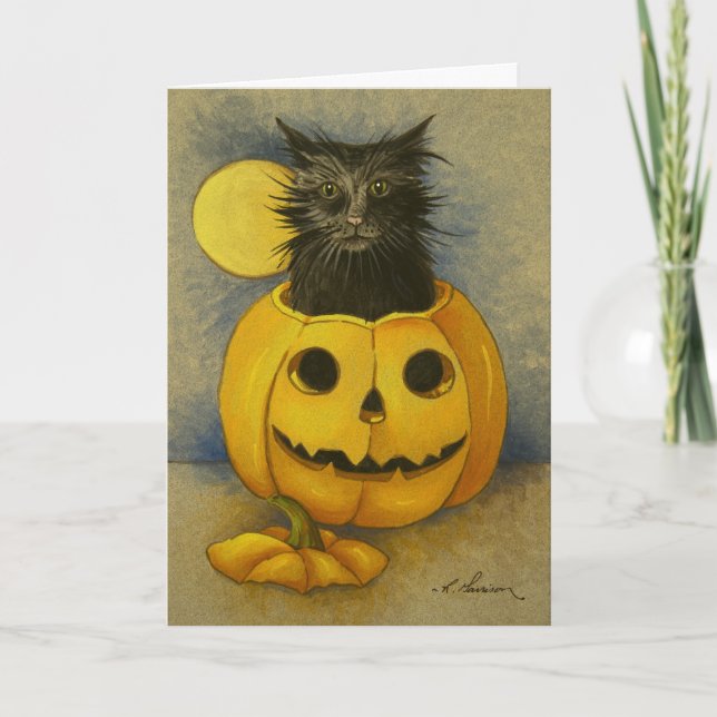 Cartão 4919 Black Magic Kitty Birthday Card (Frente)