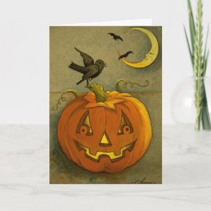 Cartão 4923 Halloween Card Daughter & her Girlfriend