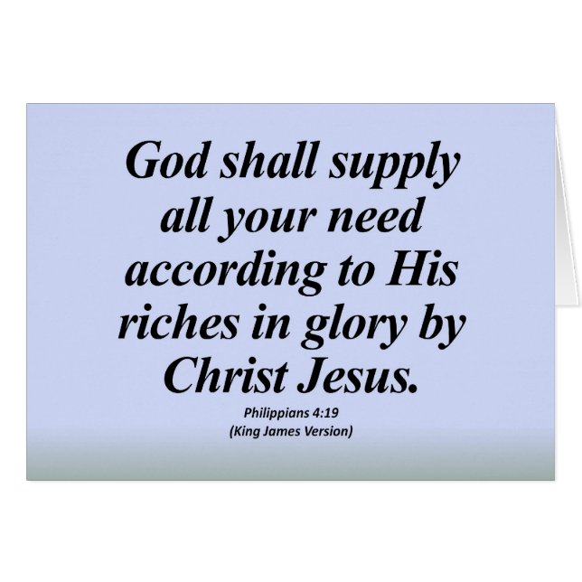 Cartão 4:19 Abbrev dos Philippians do sucesso (Frente Horizontal)