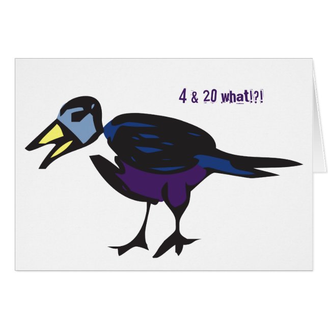 Cartão 4 & 20 que!?! (Frente horizontal)