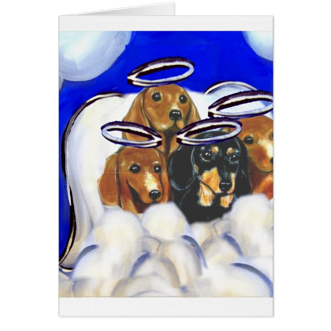 Cartão 4 anjos doxie (Frente)