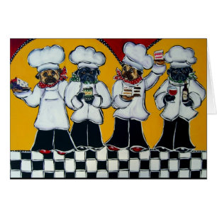 Cartão 4 Chef Pug