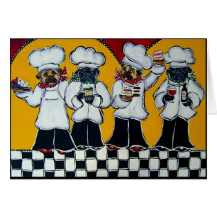 Cartão 4 Chef Pugs