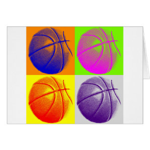 Cartão 4 Cores de basquete de Pop