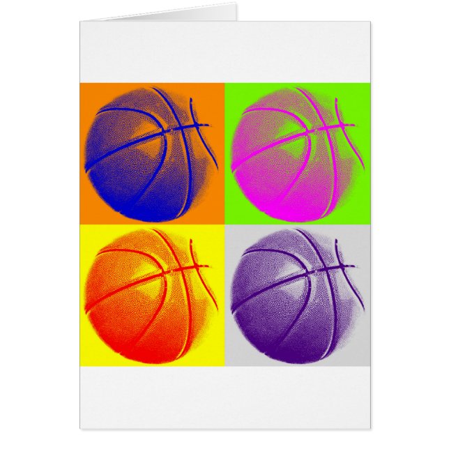 Cartão 4 Cores de basquete de Pop (Frente)