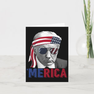 Cartão 4 de julho América Trump American Flag Usa