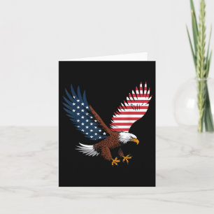 Cartão 4 De Julho Bald Eagle Eua Bandeira Americana Patri