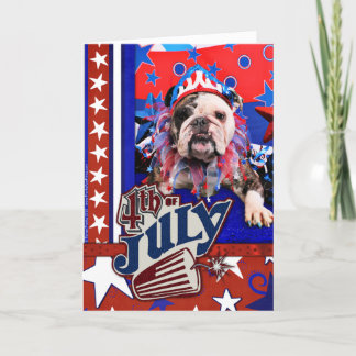 Cartão 4 de julho - Bulldog - Delilah