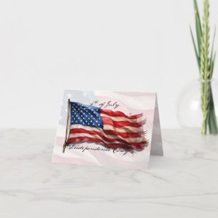 Cartão 4 de Julho – Celebre com a Bandeira dos EUA