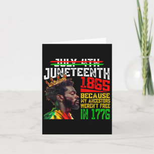 Cartão 4 de julho de 1865 porque meus antepassados são