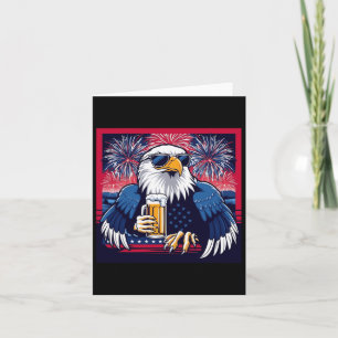 Cartão 4 De Julho De American Bald Eagle