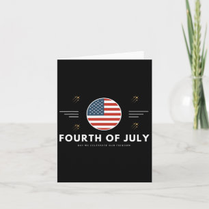 Cartão 4 De Julho De Bandeira Americana