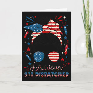Cartão 4 De Julho Despachante 911 Bandeira Americana Oper