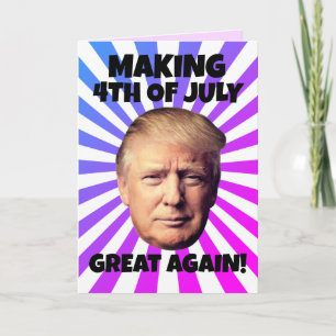 CARTÃO 4 DE JULHO DONALD TRUMP 4.º EXCELENTE NOVAMENTE GA