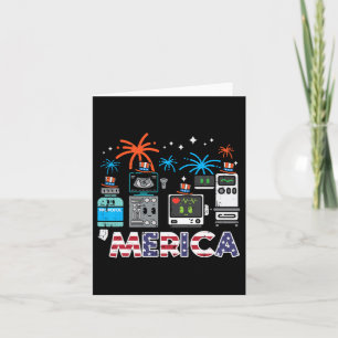 Cartão 4 de julho Enfermeira Propofol Merica Scrub Top Pa