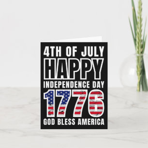 Cartão 4 De Julho Feliz Dia Da Independência 1776 Deus Ab