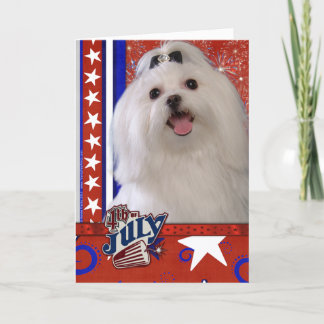Cartão 4 de julho Firecracker - Maltês