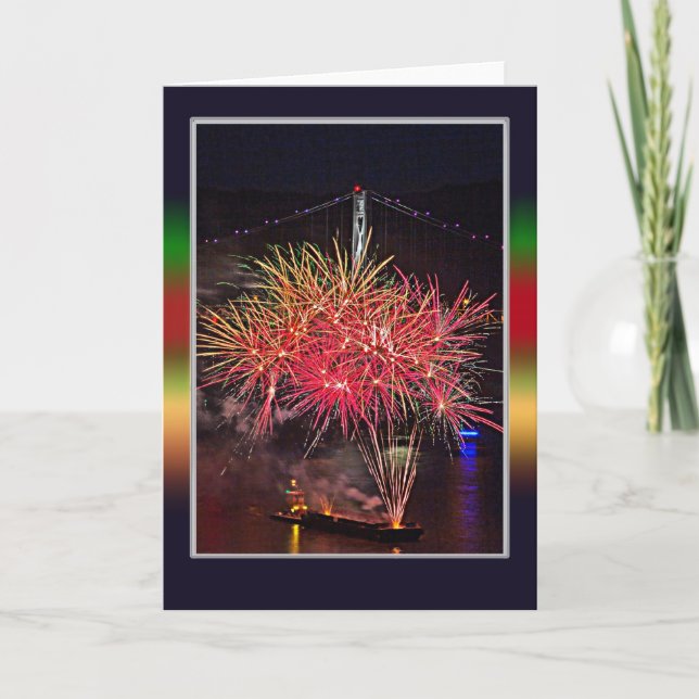 Cartão 4 de julho Fireworks (Frente)