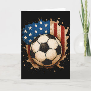 Cartão 4 De Julho Futebol Patriótico Usa Bandeira America